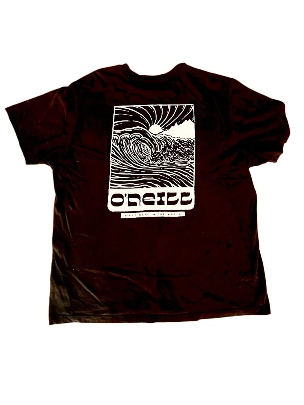 O’Neill Wave Graphic T-Shirt XL Black Surf Beach Short Sleeve Tee